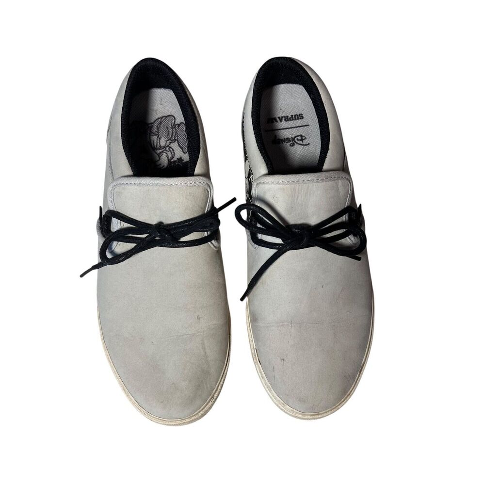 Supra x Disney Cuba Low Tops Suede Shoes Mens‎ Sz. 7.5 Gray Snow White Sleepy